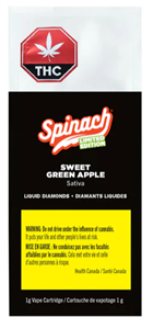Spinach - SWEET GREEN APPLE LIQUID DIAMOND VAPE CART (1g)