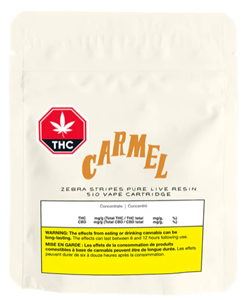 Carmel - ZEBRA STRIPES LIVE RESIN VAPE CART (1g)