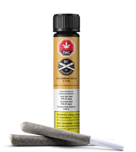 Bc Doobies - COLUMBIAN GOLD PRE-ROLLS (2x 1g)