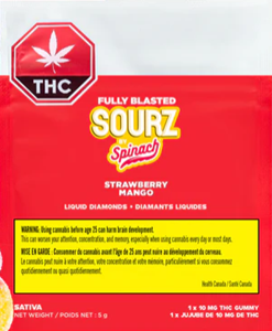 Sourz By Spinach - Fully Blasted Strawberry Mango - 5G