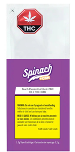 Spinach - PEACH PASSIONFRUIT VAPE CART (1.2g)