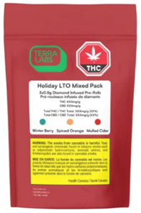Terra Labs - HOLIDAY MIXED PACK DIAMOND INFUSED PRE-ROLLS (3x .5g)