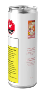 Collective Project - WHITE PEACH & CARDAMOM SPARKLING WATER (10mg THC/ 10mg CBD)