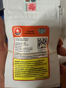 Uncle Bob : GREEN ZKITTLES VAPE CART (1g)